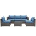 Context Evoke 6 Piece All Weather Wicker Sofa Seating Group