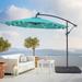 AOOLIMICS LED 10ft Offset Patio Hanging Umbrella,Market Umbrellas