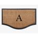 A1HC Rubber Coir Heavy Duty Monogrammed Double Doormat 24"X38"