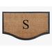 A1HC Rubber Coir Heavy Duty Monogrammed Double Doormat 24"X38"