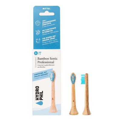 Hydrophil - Bamboo Sonic Professional - Aufsteckbürsten mittel 2Stk. Zahnbürsten & Zungenreiniger