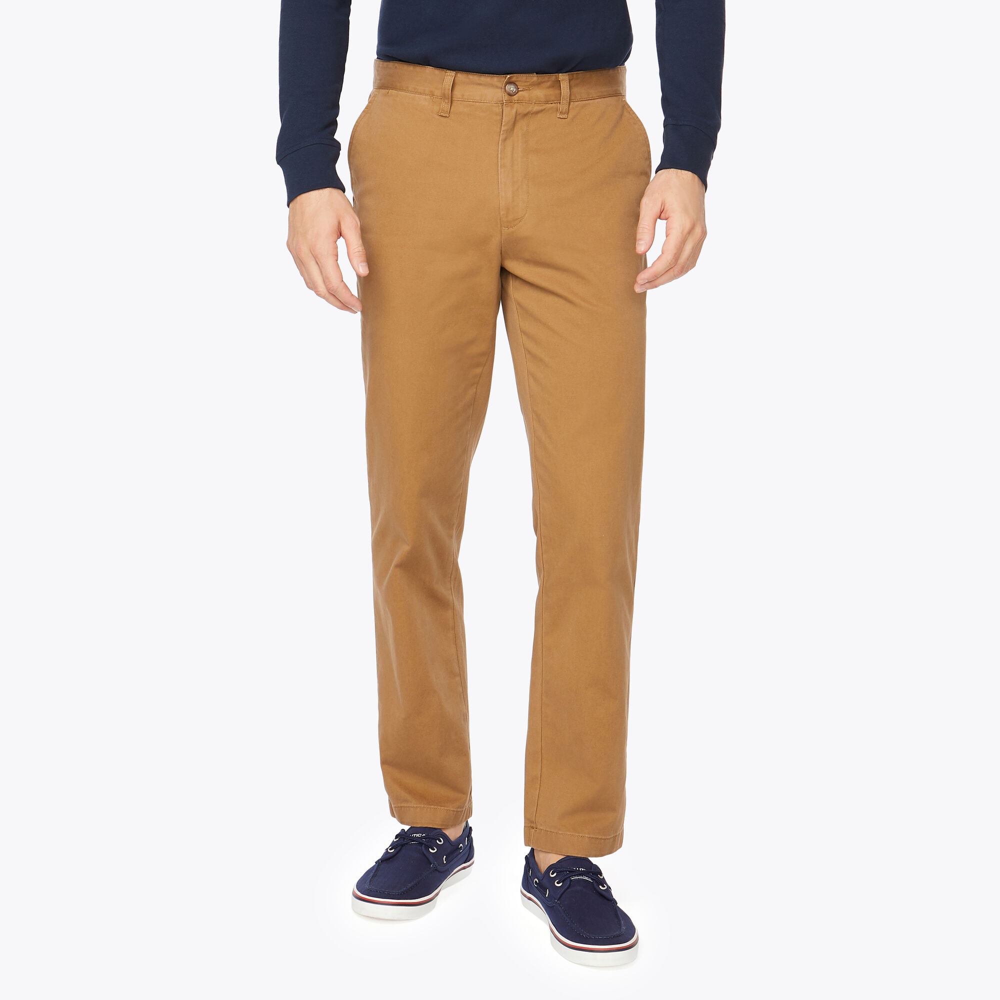 Nautica Men's Classic Fit Deck Pant 236 (Oyster Brown), 34x34