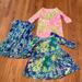 Lilly Pulitzer Dresses | 3 Girl Lilly Dresses | Color: Blue/Green/Pink/Red | Size: Mg