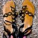 Jessica Simpson Shoes | Jessica Simpson Sandals | Color: Black/Gold | Size: 7.5