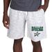 Men's Concepts Sport White/Charcoal Dallas Stars Alley Fleece Shorts