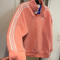 Adidas Jackets & Coats | Girly Pink Fleece Adidas Sweatshirt. Brand New With Tags Size Small. | Color: Pink/White | Size: S