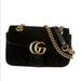 Gucci Accessories | Gucci Mini Velvet Gg Marmont Matelass Shoulder Bag (No Box Or Dust Bag) | Color: Black | Size: Os