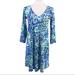 Lilly Pulitzer Dresses | Lilly Pulitzer Blue V-Neck Erin After Party Blue Crush Print Dress | Color: Blue/Green | Size: Xs