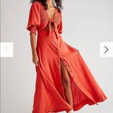 Free People Dresses | Free People String Of Hearts Maxi Dress | Color: Red | Size: Xs