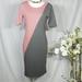 Lularoe Dresses | Lularoe Pink & Grey Color Block Julia Dress Sz M | Color: Gray/Pink | Size: M
