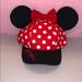 Disney Accessories | Authentic Disneyland Minnie Mouse Ears Cap In Polka Dots | Color: Black/Red | Size: Youth