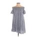 Cooperative Casual Dress - A-Line: Blue Print Dresses - Women's Size X-Small