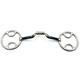 Blue Sweet Iron Beval Bevel Horse Bit Snaffle Loose Ring Copper Roller Ported (6")