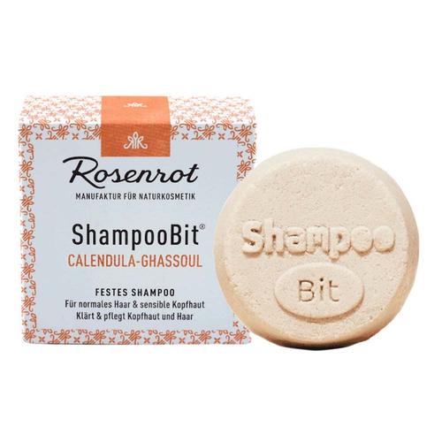 Rosenrot – Festes ShampooBit® – Calendula-Ghassoul 60g
