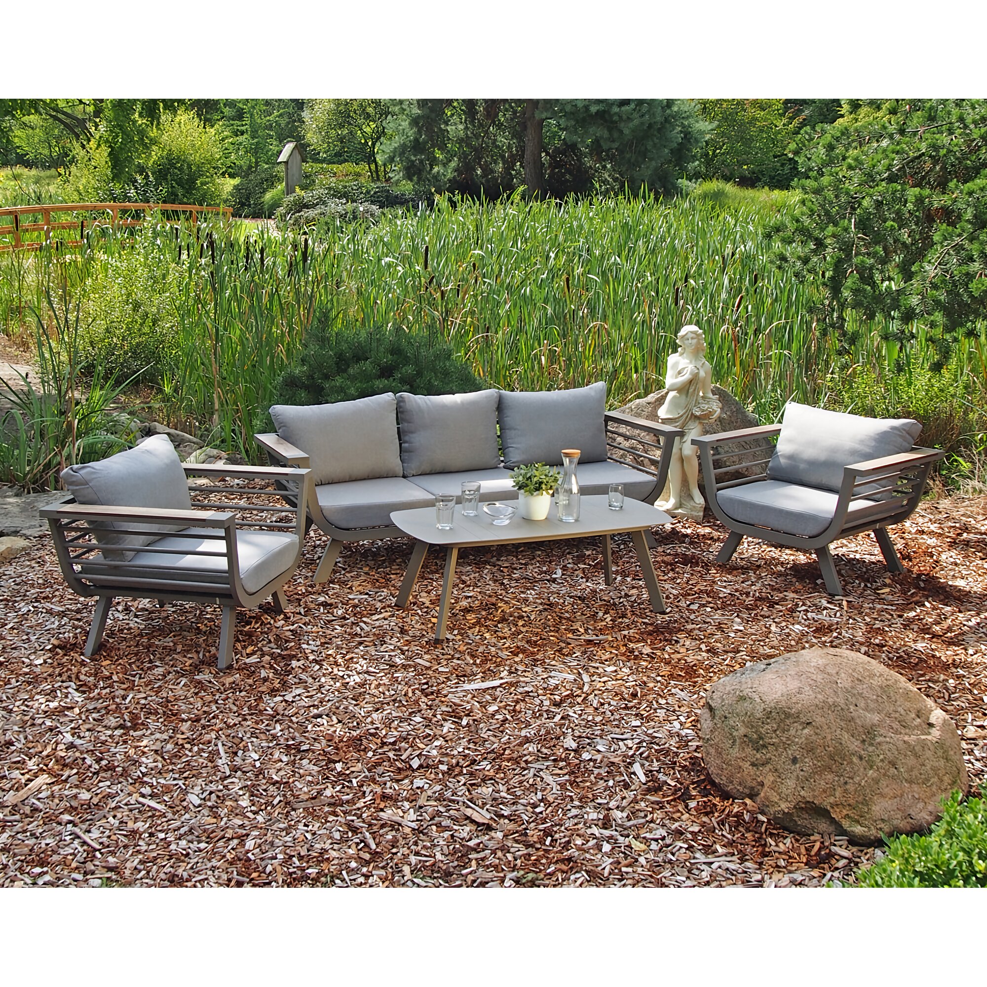 GartenZeit »Aroa« Lounge-Gruppe taupe