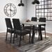 Gracie Oaks Kommer 5 Piece Dining Set Wood/Upholstered/Metal in Brown/Gray | 30 H x 36 W x 60 D in | Wayfair A3073D046E744C6D8B8A3E1840A0F4B1