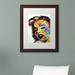 Trademark Fine Art 'Marilyn Monroe II' Matted Framed on Canvas Canvas, Wood | 20 H x 16 W x 1.25 D in | Wayfair ALI1524-W1620MF