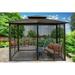 Paragon-Outdoor Barcelona 10 Ft. W x 12 Ft. D Aluminum Patio Gazebo w/ Mosquito Netting /Soft-top in Gray | 110 H x 119 W x 142 D in | Wayfair