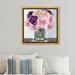 Etta Avenue™ Floral & Botanical La Bella Vita Florals - Graphic Art Print on Canvas, Glass in Indigo/Pink | 12 H x 12 W x 1.5 D in | Wayfair