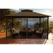 Paragon-Outdoor Barcelona 10 Ft x 12 Ft. Aluminum Soft Top Gazebo w/ Mosquito Netting Aluminum/Metal/Soft-top in Gray | Wayfair GZ584NCK