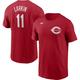 Men's Nike Barry Larkin Red Cincinnati Reds Cooperstown Collection Name & Number T-Shirt