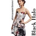 Anthropologie Dresses | Black Halo X Anthropologie Milana 0 / Xs Black Pink Floral Mini Formal Dress | Color: Black/Pink | Size: 0