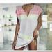 J. Crew Swim | J Crew Women Cotton Linen Blend Tunic Blouse Swim Cover | Color: Pink/White | Size: Xs
