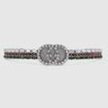 Gucci Jewelry | Gucci Silver Crystal Gg Web Choker | Color: Red/Silver | Size: Os
