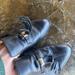 Nine West Shoes | Euc Women’s Nine West Black Sleek Tassel Mule 6.5 Shoe Slip On Block Heel | Color: Black | Size: 6.5