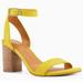 Nine West Shoes | Nine West Sandie Yellow Women Block Heels Sandals Dress Shoes Formal Casual | Color: Yellow | Size: 7