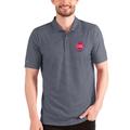 Men's Antigua Heathered Navy/White Detroit Pistons Team Esteem Polo