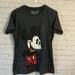 Disney Tops | Disney Store Mickey Mouse Women's Top Size Large | Color: Black/Gray | Size: L
