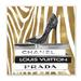 Stupell Industries Fashion High Heel Bookstack Glam Gold Zebra Print Wood in Brown | 12 H x 12 W x 0.5 D in | Wayfair ad-631_wd_12x12