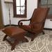 Armchair - Loon Peak® Korey 36" Wide Cowhide Armchair & Ottoman Wood in Brown | 35.75 H x 36.5 W x 24 D in | Wayfair