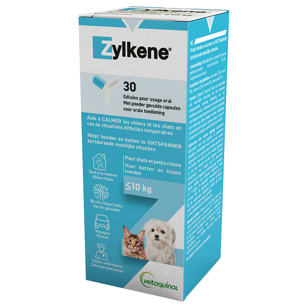 60x Zylkene Small Dog & Cat 75mg Capsules Calming Supplement