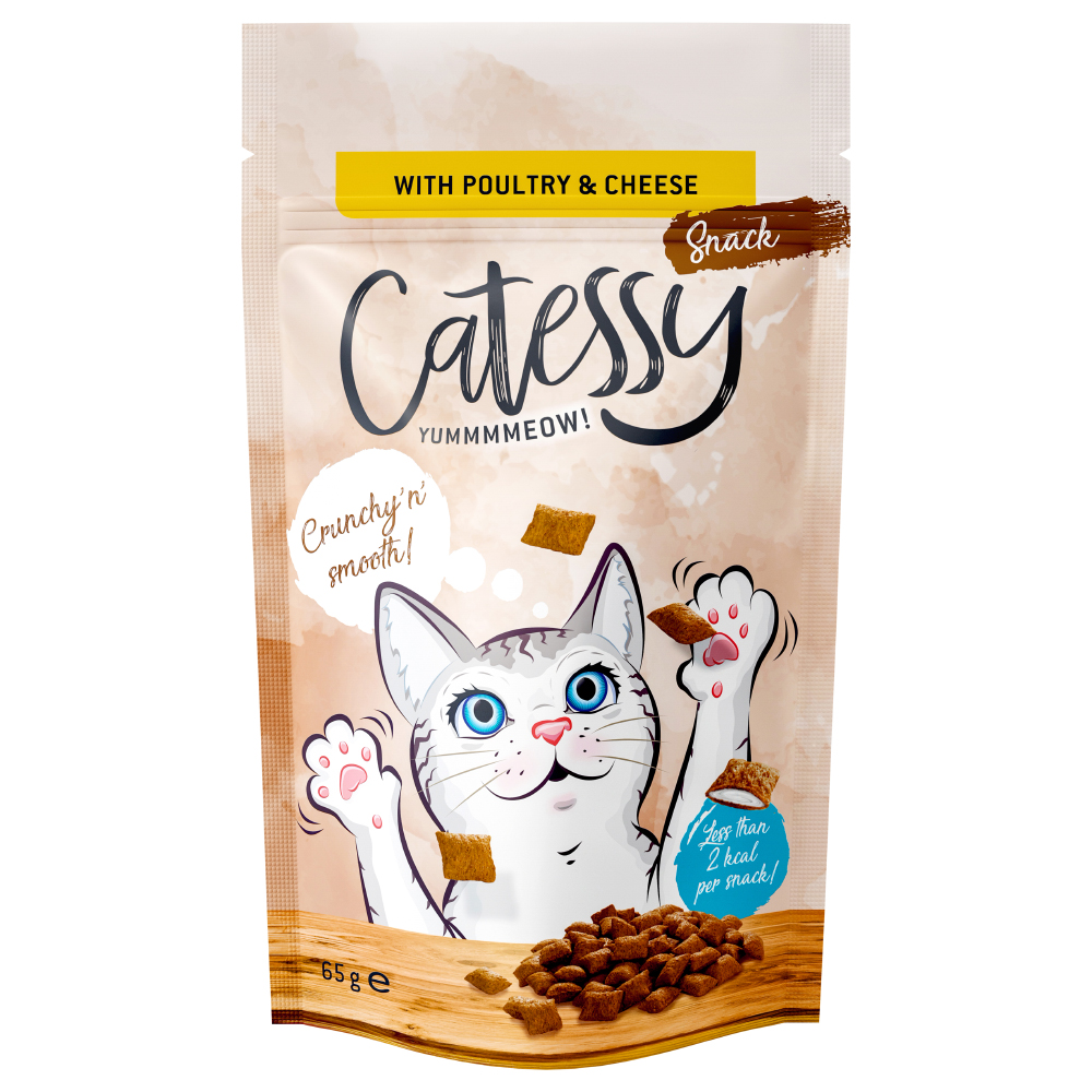 65g Catessy Crunchy Snacks Poultry, Cheese & Taurine Cat Treats