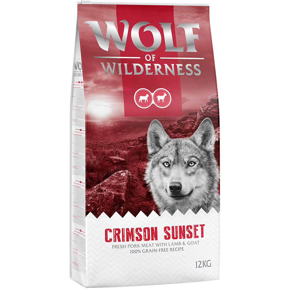 2x12kg Adult Lamb Goat Crimson Sunset Wolf of Wilderness Dry Dog Food