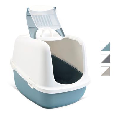 XXL Savic Nestor Light Grey & White Covered Litter Tray + Tray Bags