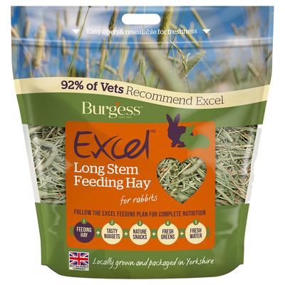 1kg Long Stem Feeding Hay Burgess Excel Rabbit Food