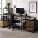 17 Stories Desk Wood/Metal in Black/Brown/Gray | 28 H x 47 W x 19 D in | Wayfair 6B651C77802E4F8A9EABD7CEEBCC034C