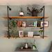 Williston Forge Allisan 3 Tier Farmhouse D.I.Y Iron Pipe Shelf Wall Mount Open Shelf (Wooden board not included) Metal in Black | Wayfair