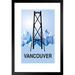 Latitude Run® The Lions Gate Vancouver British Columbia Retro Travel Matted Framed Art Print Wall Decor 20X26 Inch | 26 H x 20 W x 1.5 D in | Wayfair