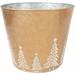 The Holiday Aisle® Celsie Metal Cachepot Metal | 10 H x 12 W x 12 D in | Wayfair 1E08C72C7A0C4BC082A9259E763E6F1D