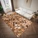 Brown 90 x 60 x 0.19 in Area Rug - Corrigan Studio® Mosaic Faux Leather 1"8" X 2"6" Accent Rug Chenille | 90 H x 60 W x 0.19 D in | Wayfair