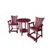 Red Barrel Studio® Phat Tommy Tall Outdoor Bistro Table & Chairs Set Plastic in Indigo | 35.5 W x 35.5 D in | Wayfair