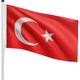 FLAGMASTER® Fahnenmast - inkl. Fahne, Türkei, 6m, Stabil, Aluminium, Höhenverstellbar, mit