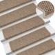 vidaXL Treppenmatten Selbstklebend Sisal-Optik 15 Stk. 65x21x4 cm Sand