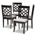 Modern and Contemporary Fabric 4-Piece Dining Chair Set