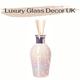 Reed Diffuser Mouth Blown Glass White Dome Pearlescent Design