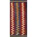 Chevron Geometric Kilim Oriental Hallway Runner Rug Wool Flat-woven - 3'2" x 6'6"